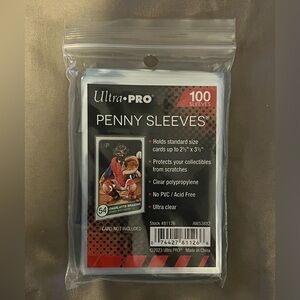 100 Penny Sleeves Ultra Pro 100 Count Clear Soft Card Sleeves Standard Size NEW